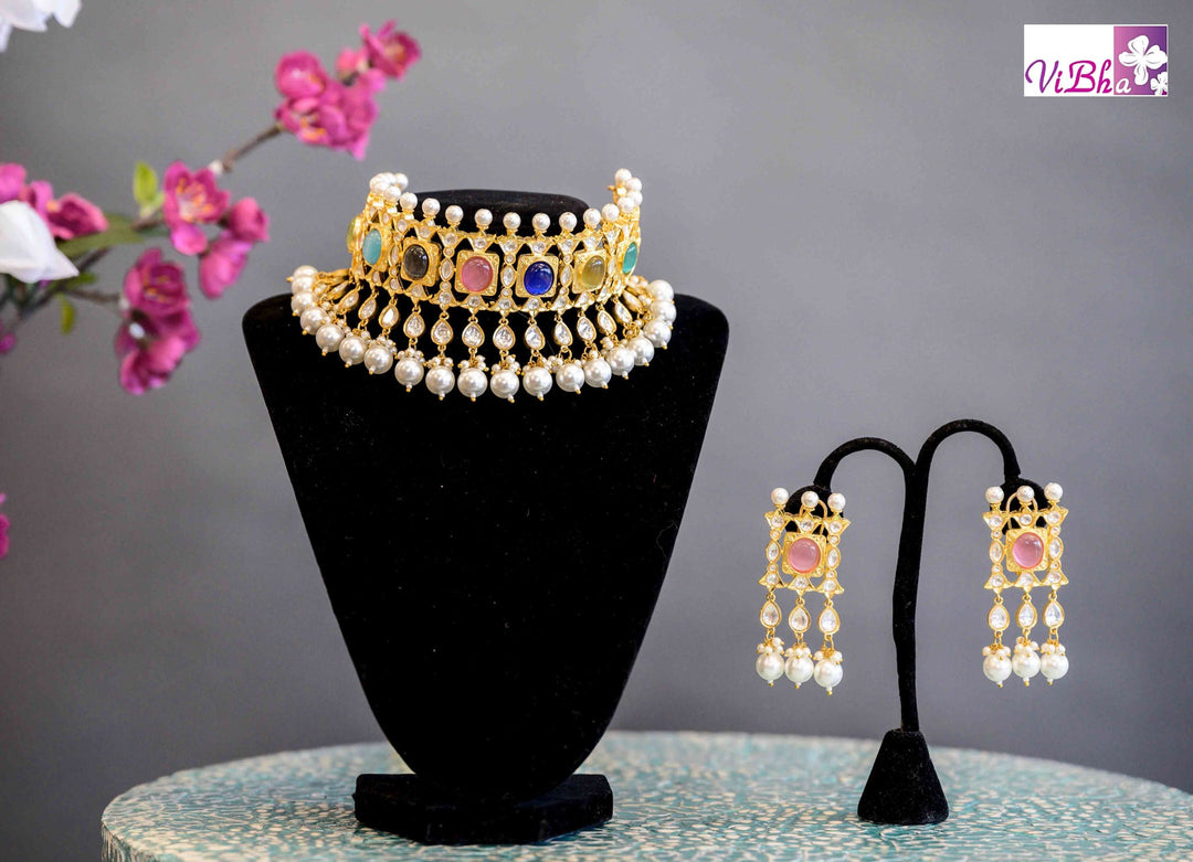 Accessories & Jewelry - Multi Color High Choker Set