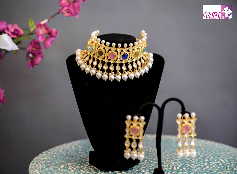 Accessories & Jewelry - Multi Color High Choker Set