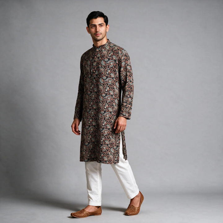 Paisley Gaji Silk Kurta