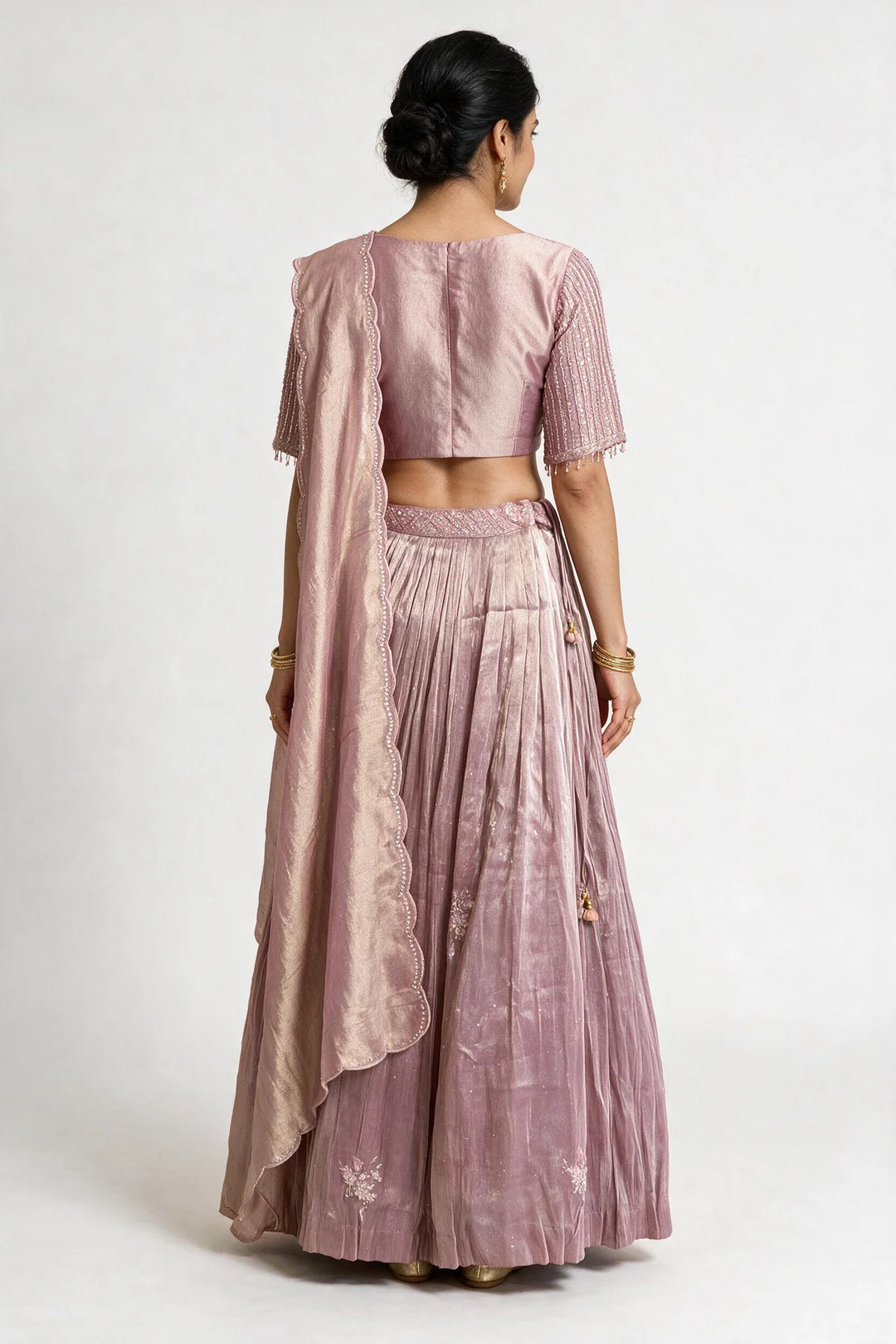 Deep Mauve Embellished Lehenga Set