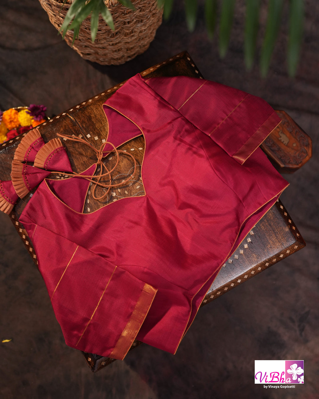 Cream Kanchi Silk Saree with Blouse &amp; Kattam Border