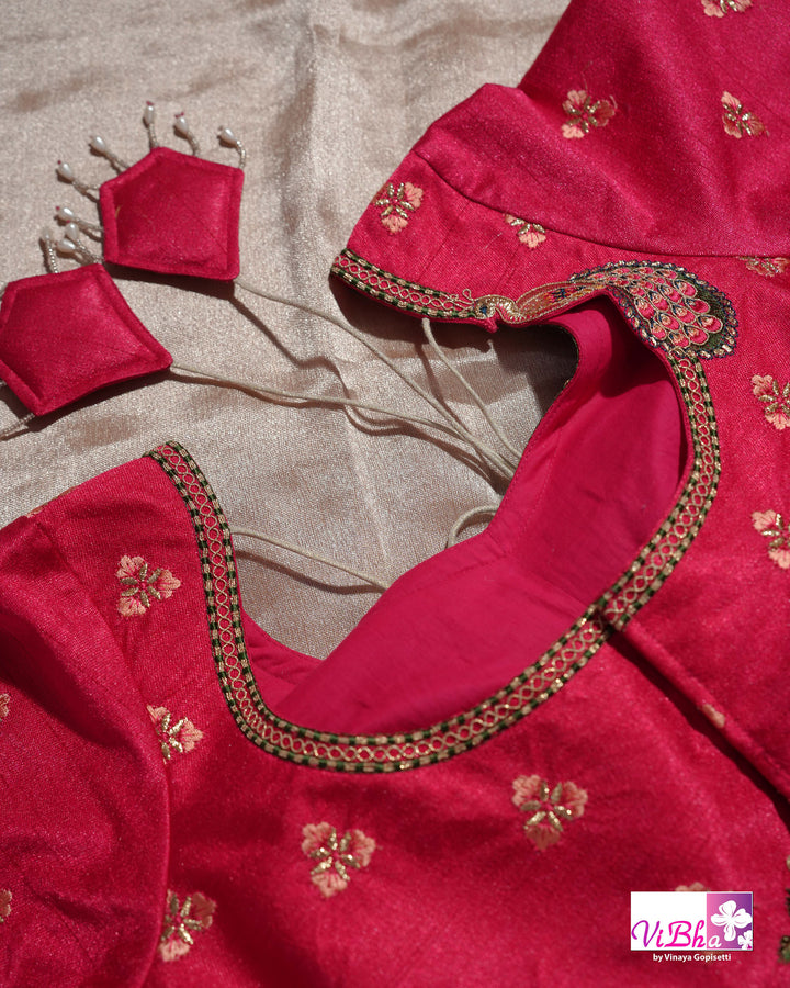 Champagne Designer Saree with Multicolour Peacock and Figurative Border