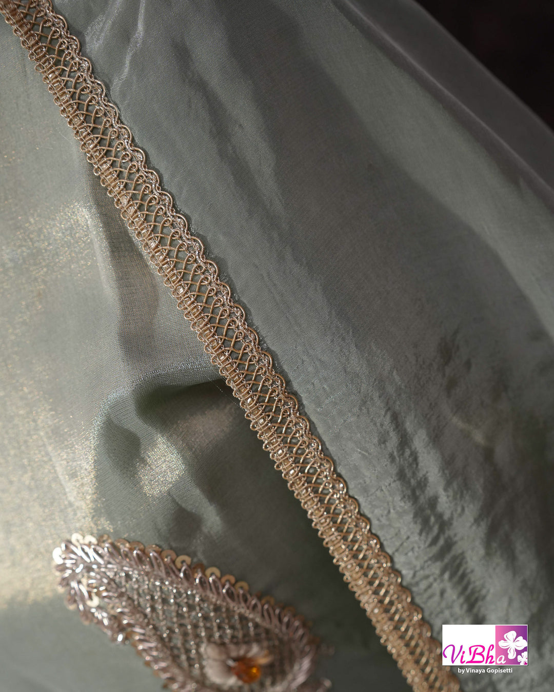 Sage Green Embroidered Sharara Set