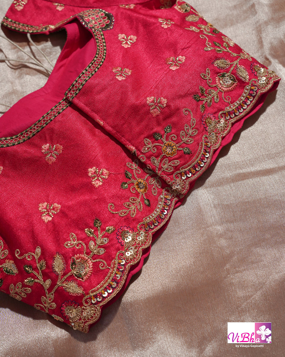 Champagne Designer Saree with Multicolour Peacock and Figurative Border
