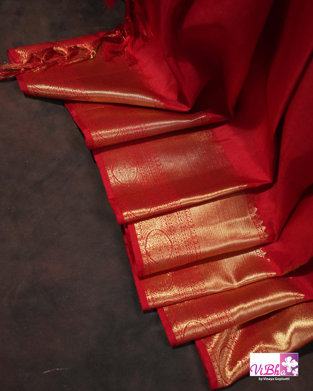 Red Gold Zari Bridal
