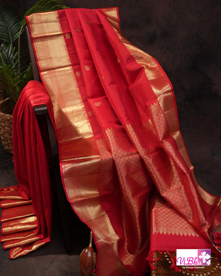 Red Gold Zari Bridal