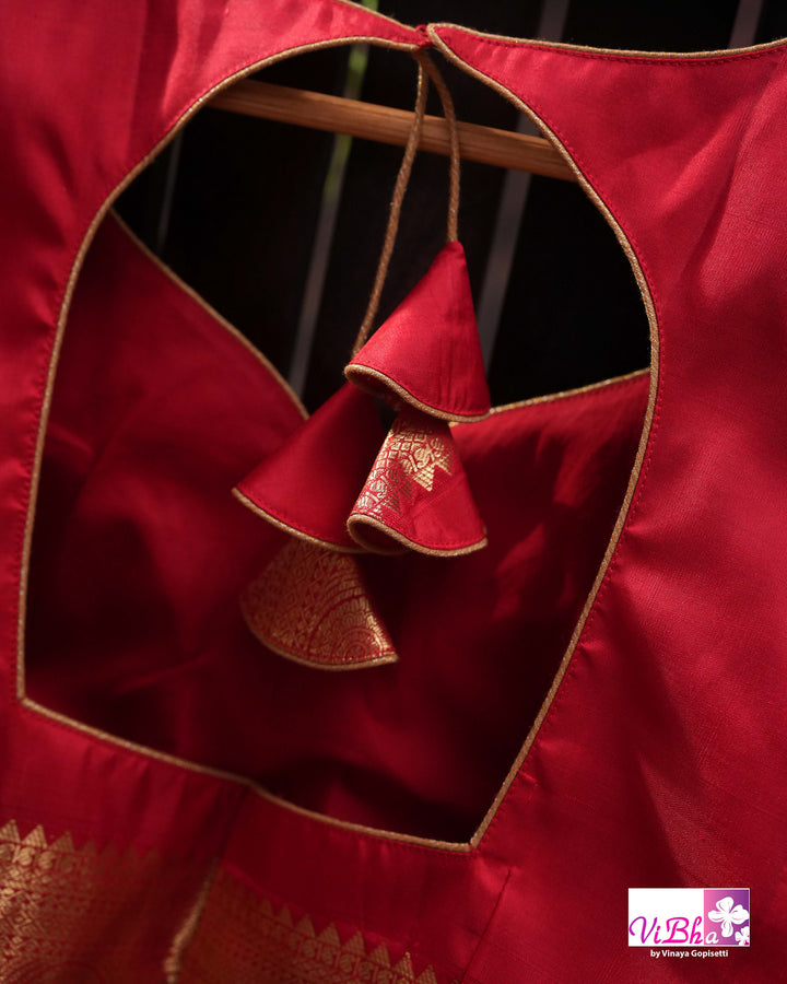 Red Gold Zari Bridal