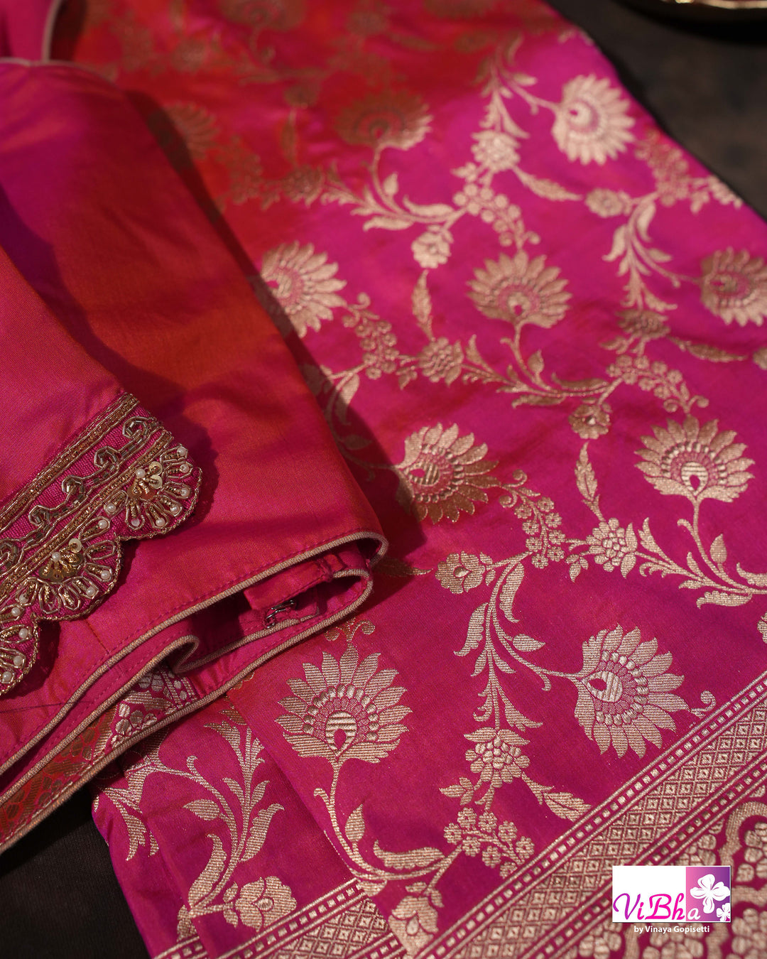 Pink Jangla katan silk