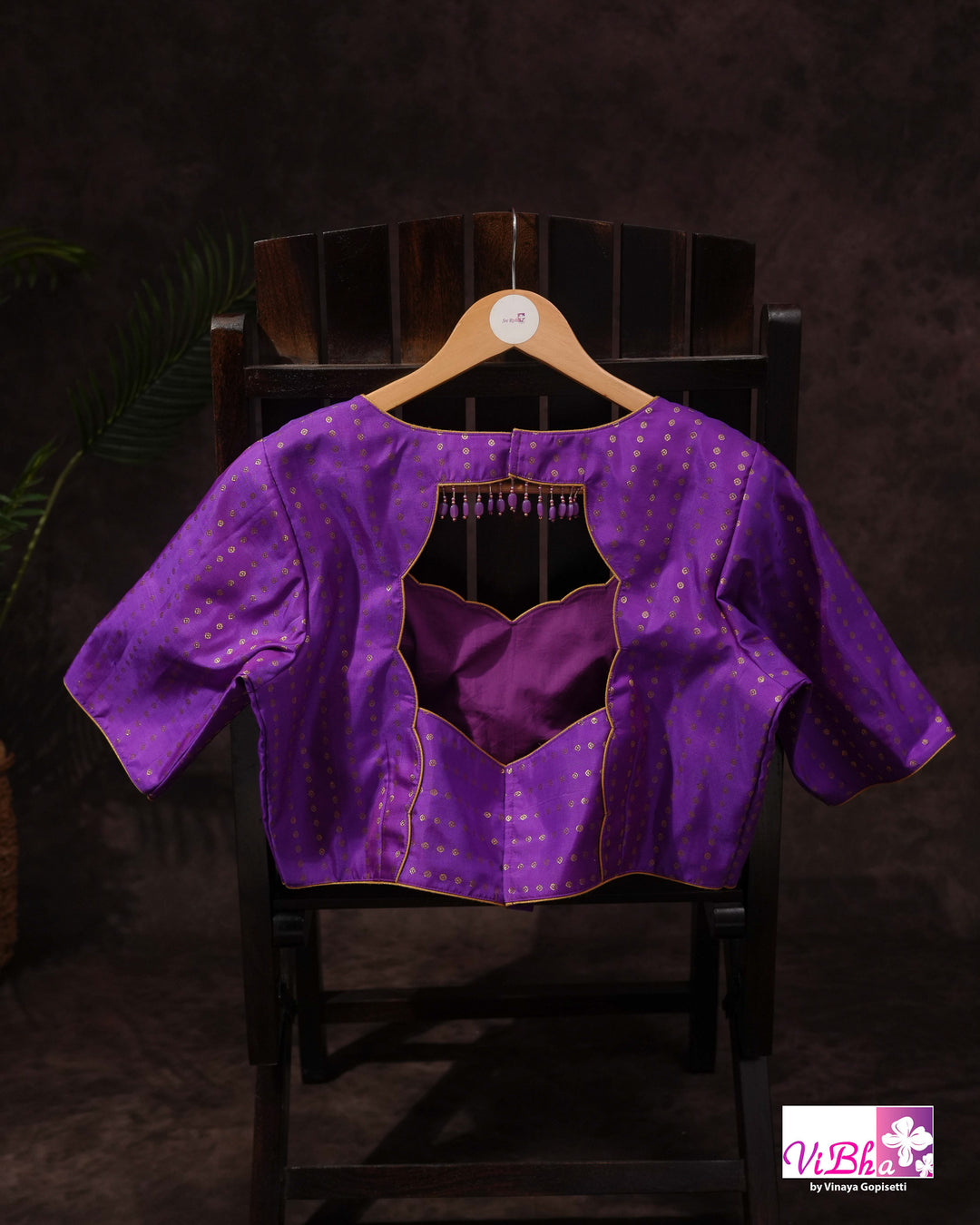 Royal Purple Kanchi Silk Saree with Patola Weave and Blouse
