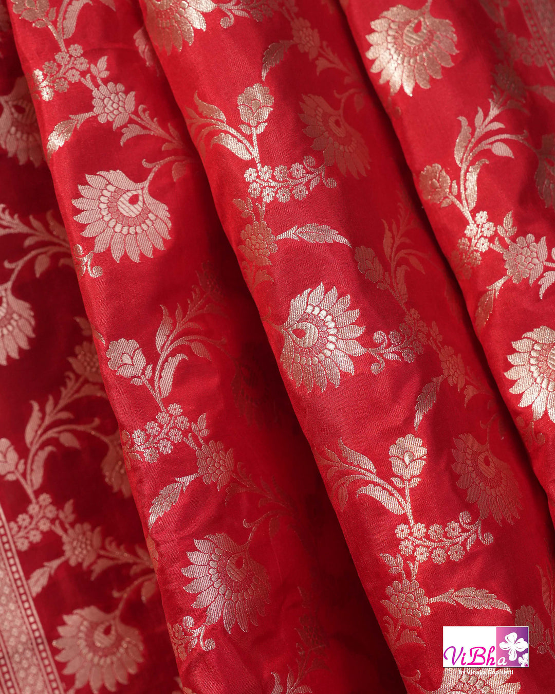 Red jangla katan silk