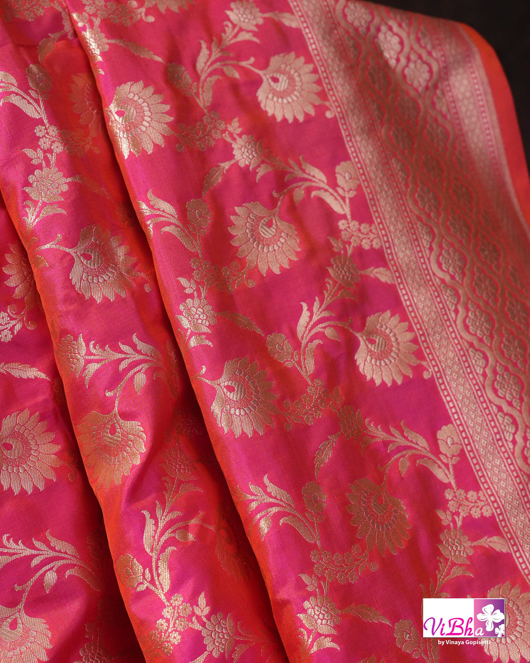 Pink Jangla katan silk