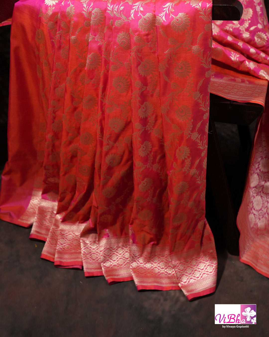 Pink Jangla katan silk