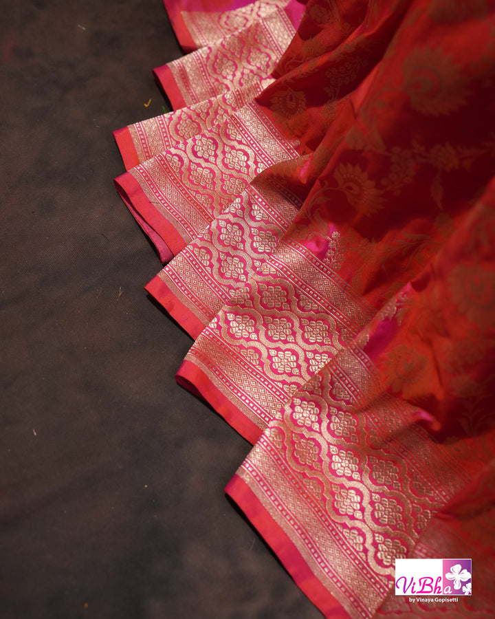 Pink Jangla katan silk