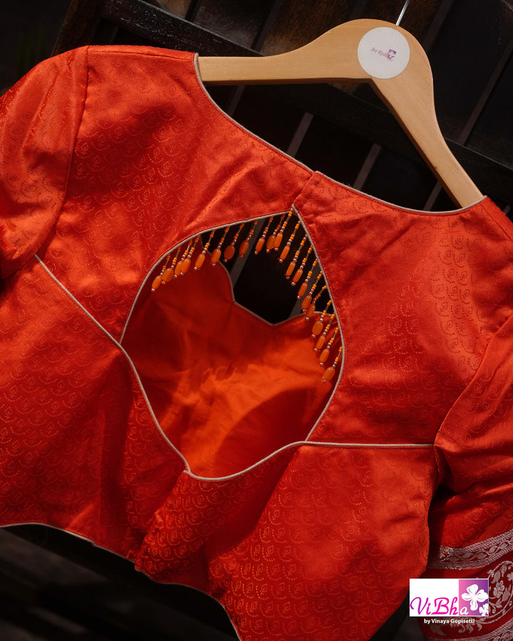 Tangerine Orange Kathan Mashru Silk