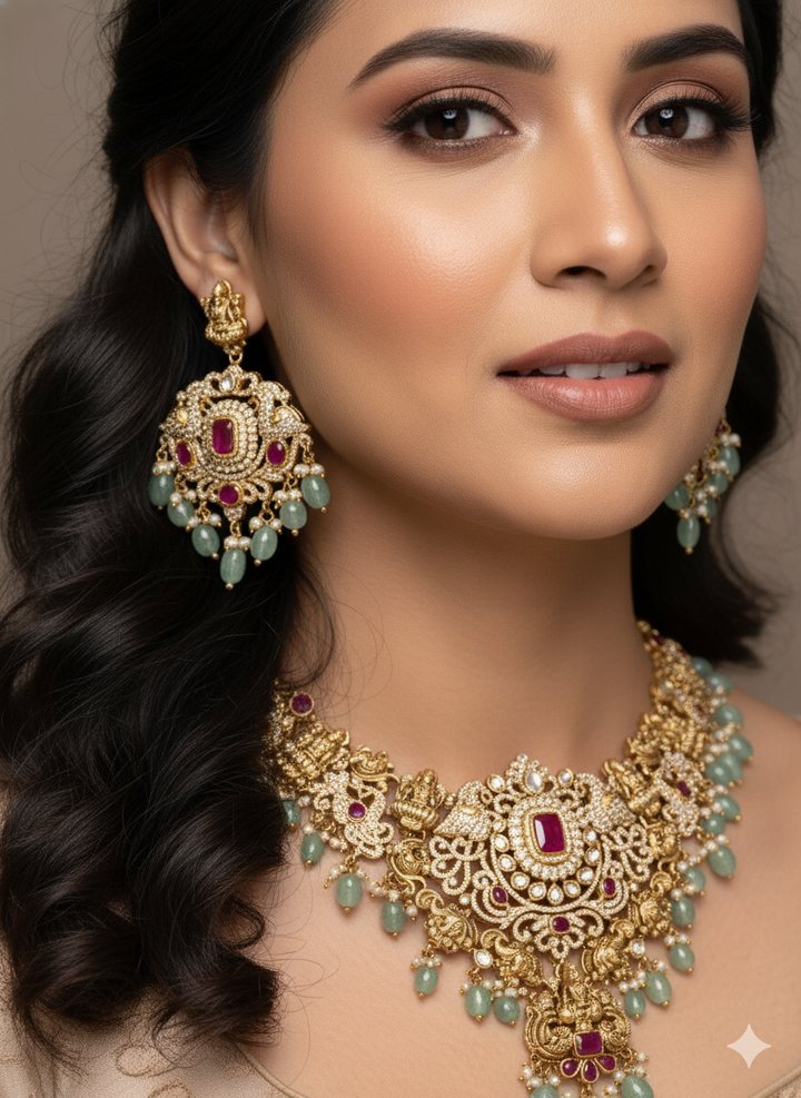 Jadau Temple Jewelry Set