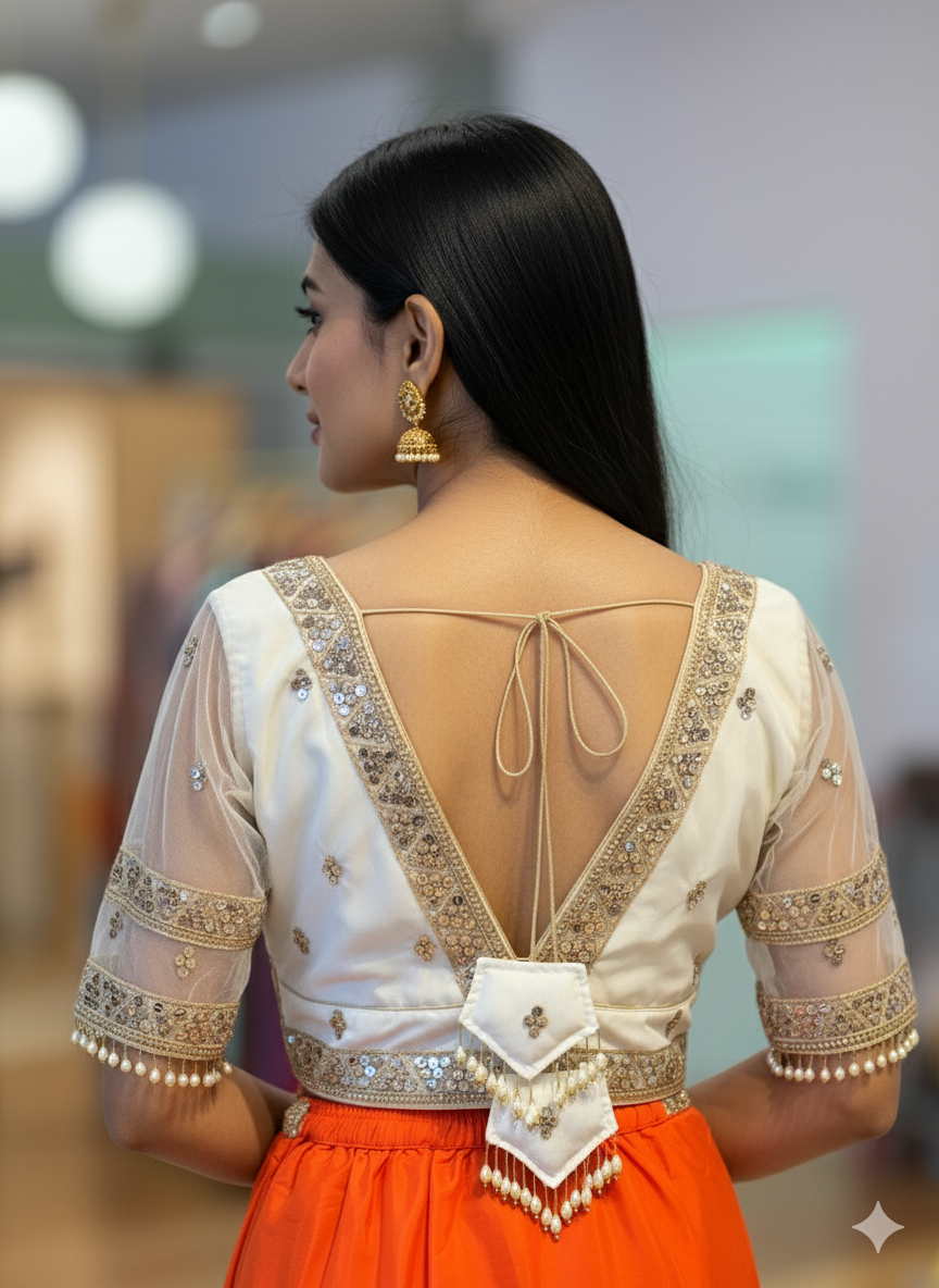 White Embroidered Blouse