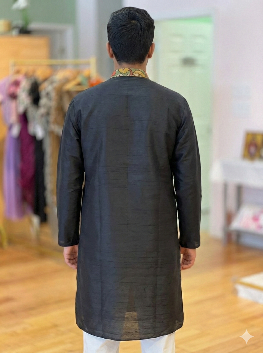 Raw-Silk Kalamkari Kurta
