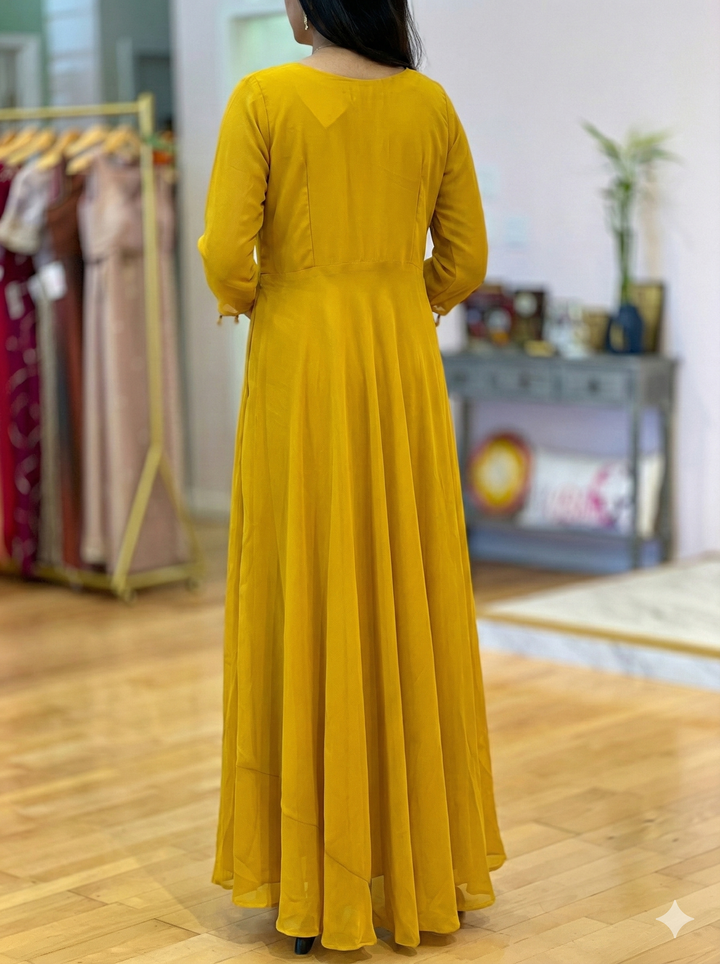 Mustard Yellow Fusion Gown