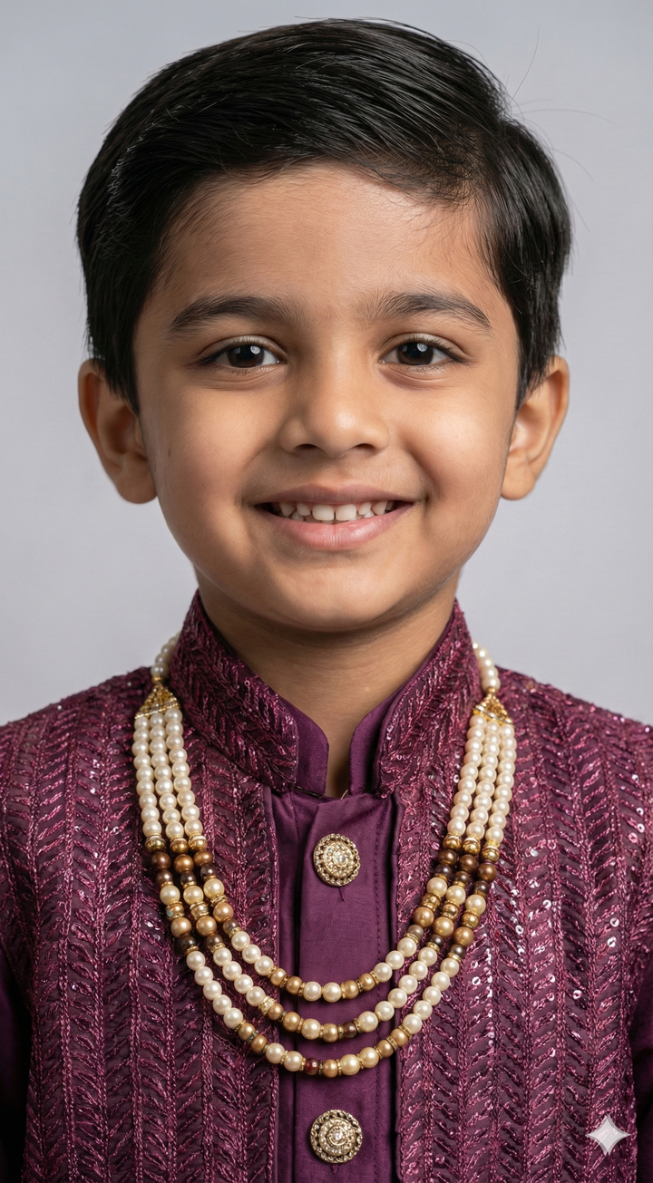 Dark Plum Kurta Set With Sequins Jacket
