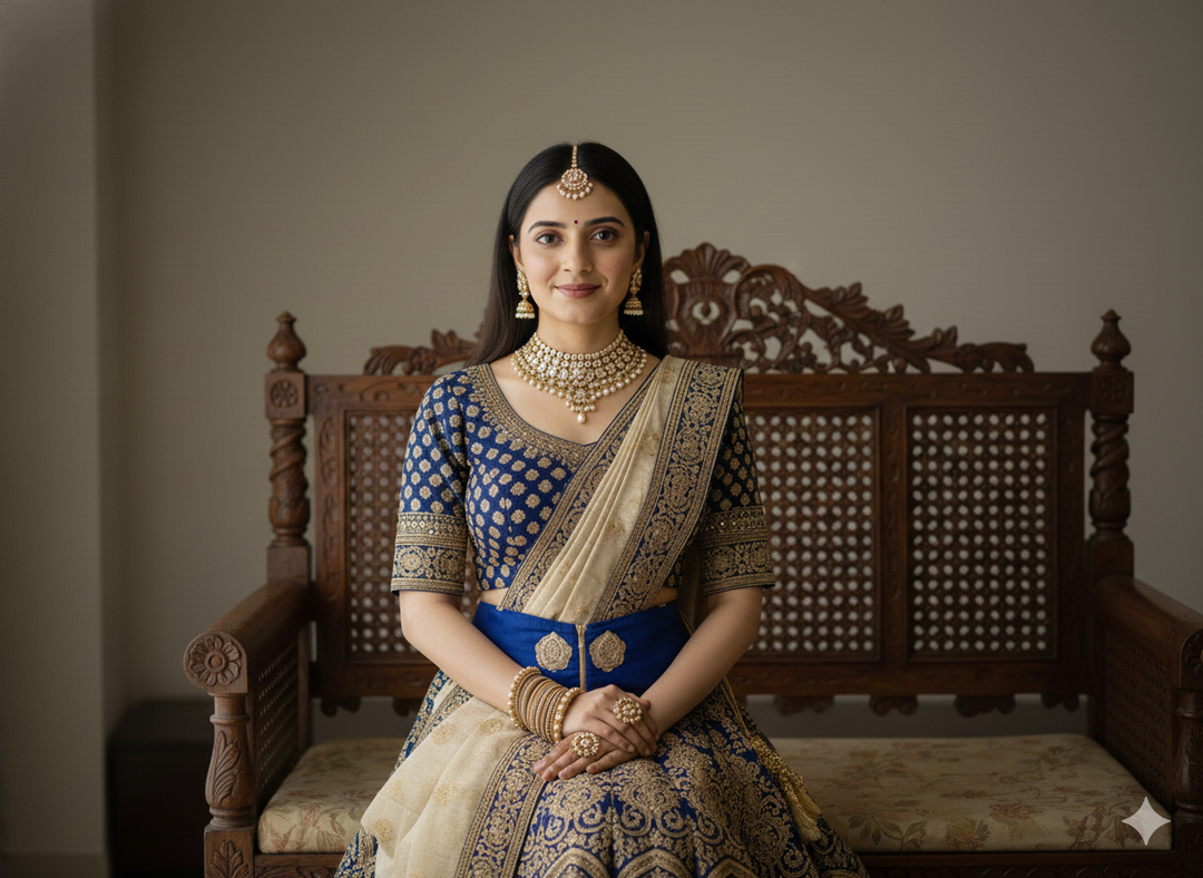 Navy Blue Zipper Style Waist Belt with Front Zipper