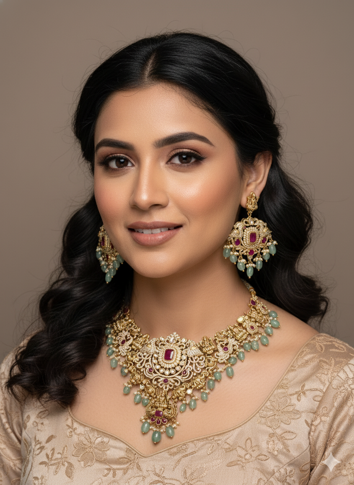 Jadau Temple Jewelry Set