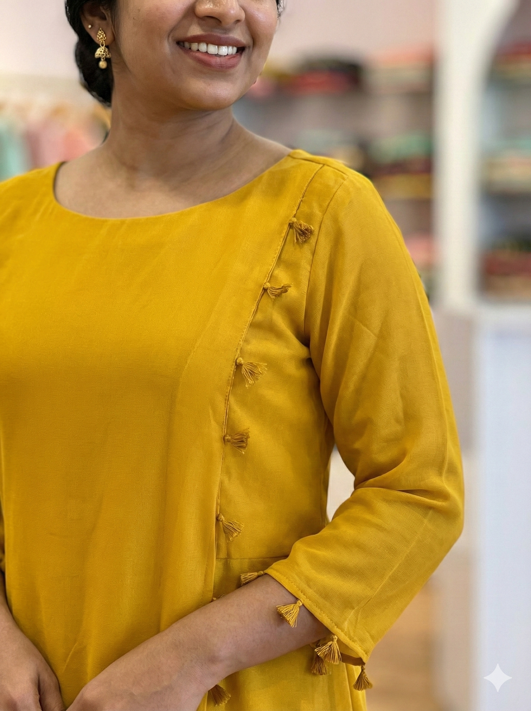 Mustard Yellow Fusion Gown