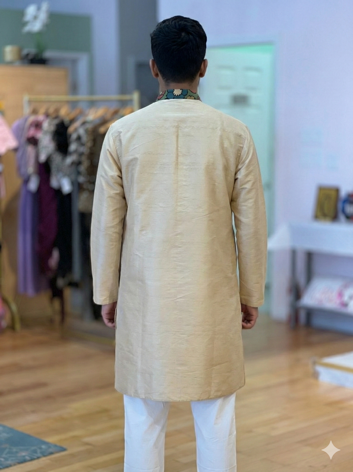 Raw-Silk Kalamkari Kurta