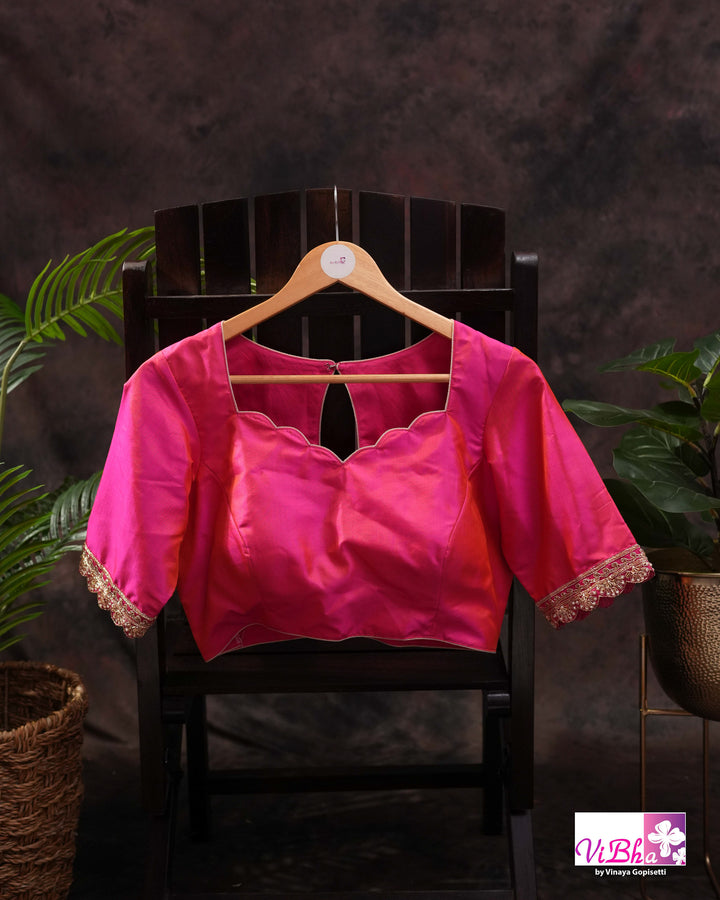 Pink Jangla katan silk