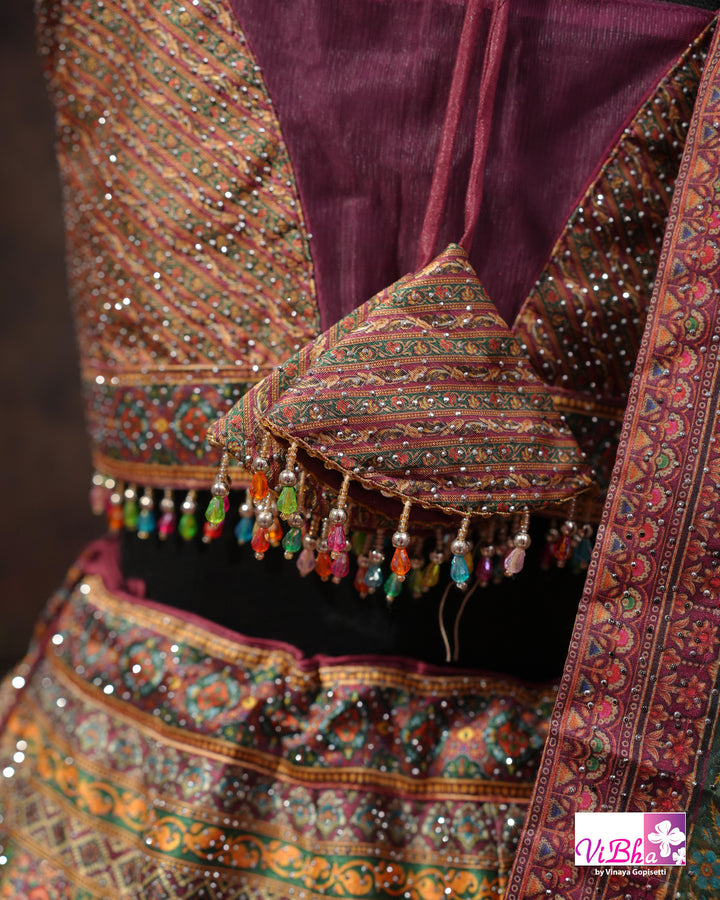 Jewel-Tone Multicolor Lehenga Set
