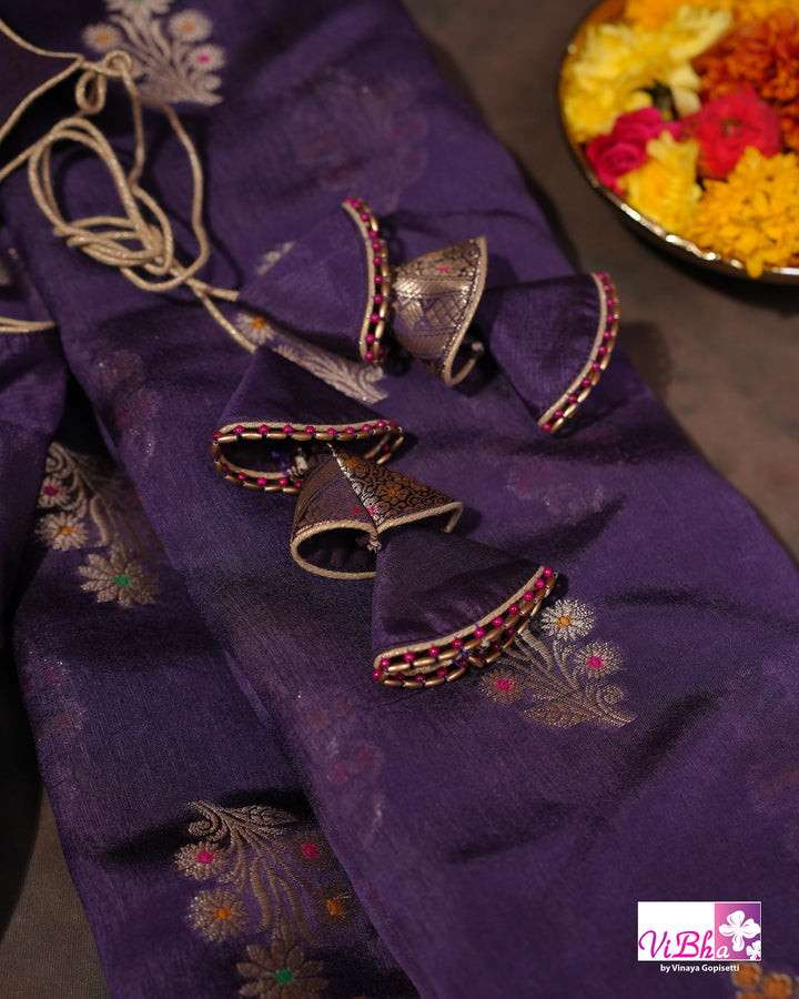 Violet Cora meenakari silk