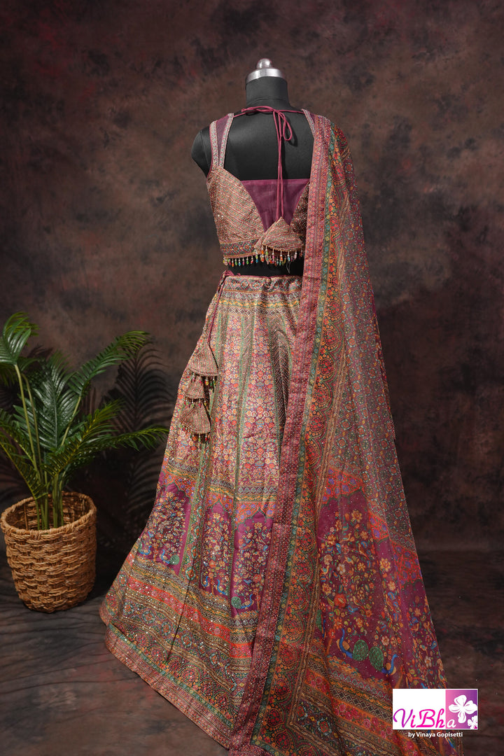 Jewel-Tone Multicolor Lehenga Set
