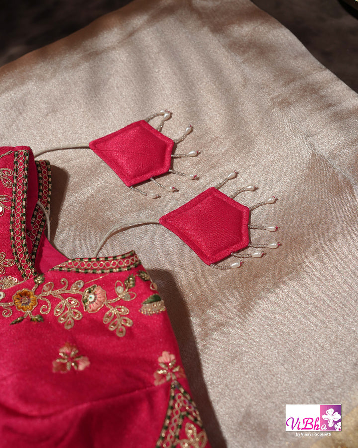 Champagne Designer Saree with Multicolour Peacock and Figurative Border