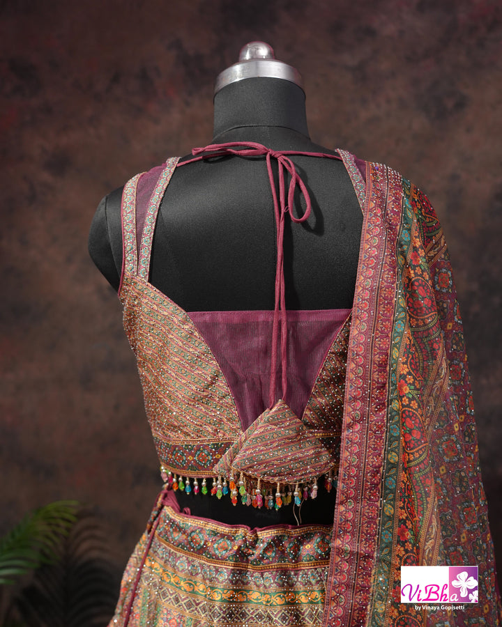 Jewel-Tone Multicolor Lehenga Set