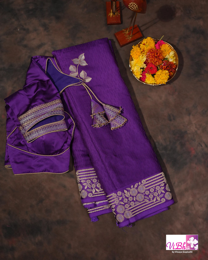 Violet Mashru silk
