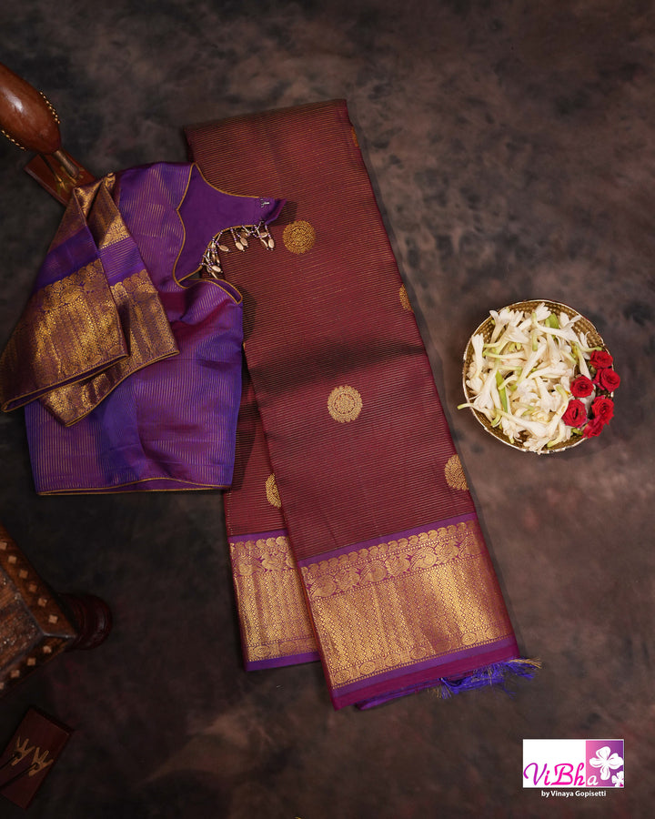 Brown and pruple