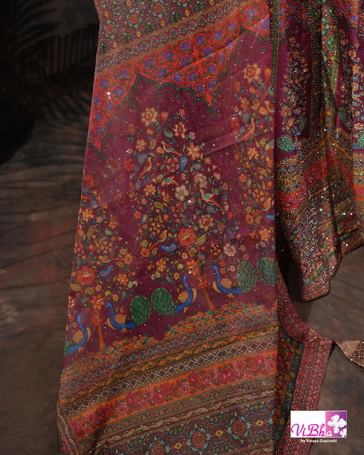 Jewel-Tone Multicolor Lehenga Set