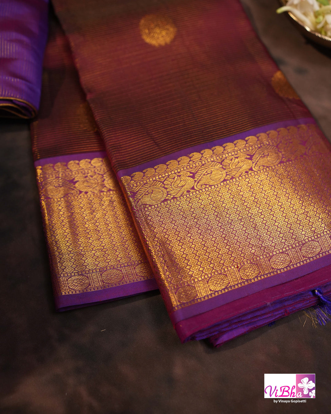 Brown and pruple
