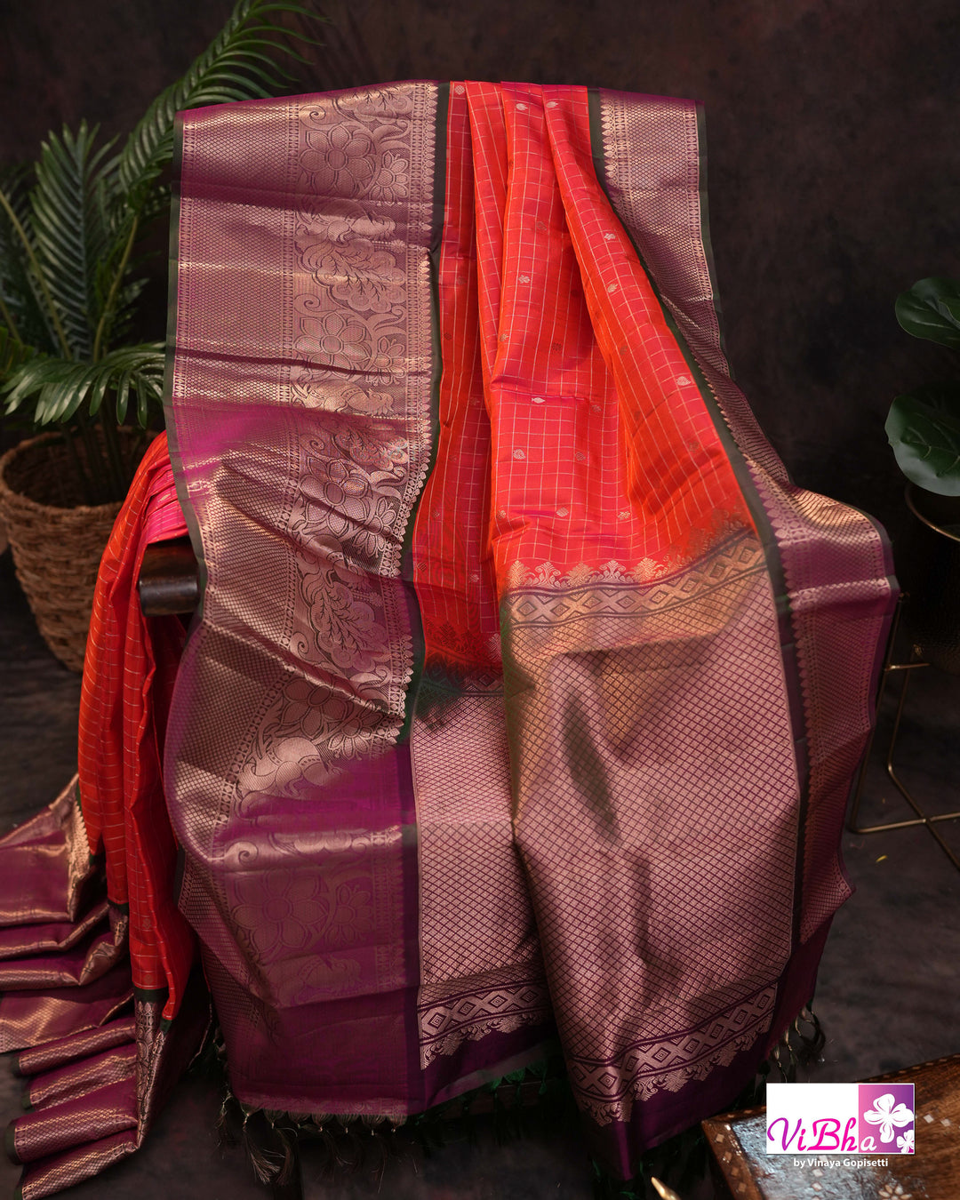 O Pink Green (Orange and green )