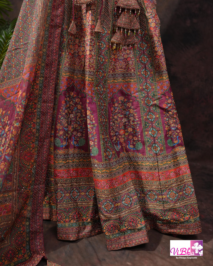 Jewel-Tone Multicolor Lehenga Set