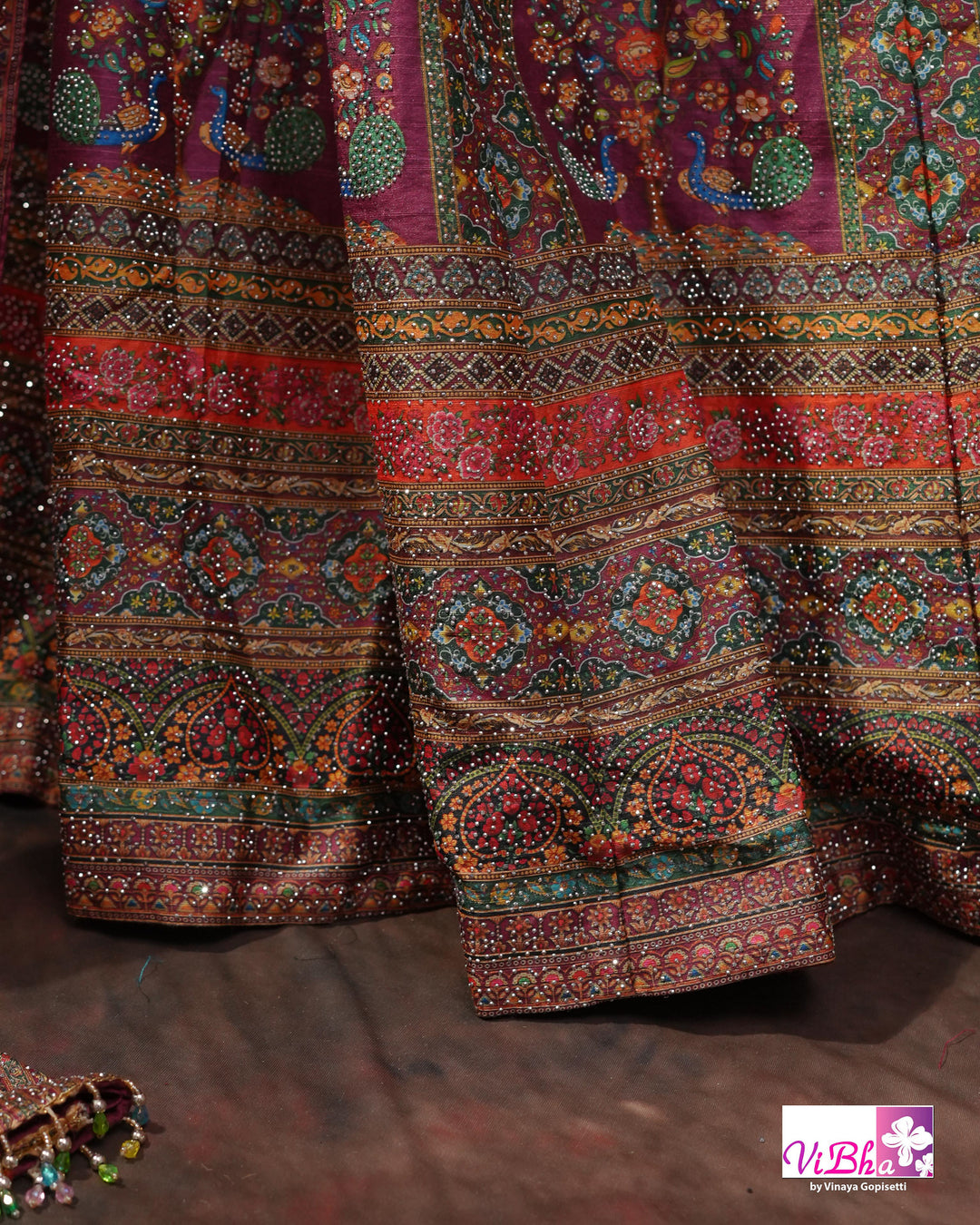 Jewel-Tone Multicolor Lehenga Set