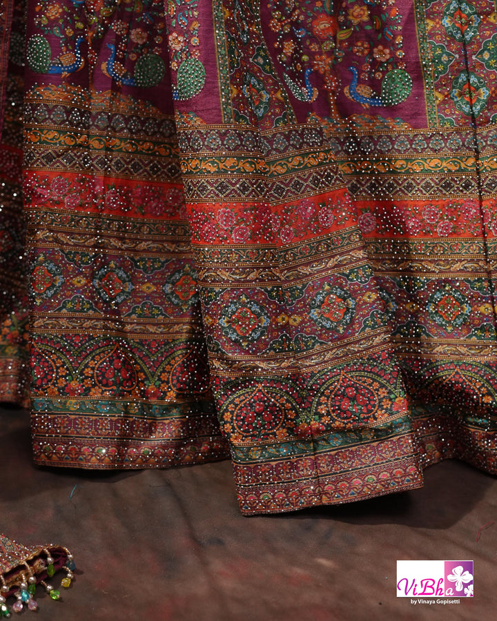 Jewel-Tone Multicolor Lehenga Set