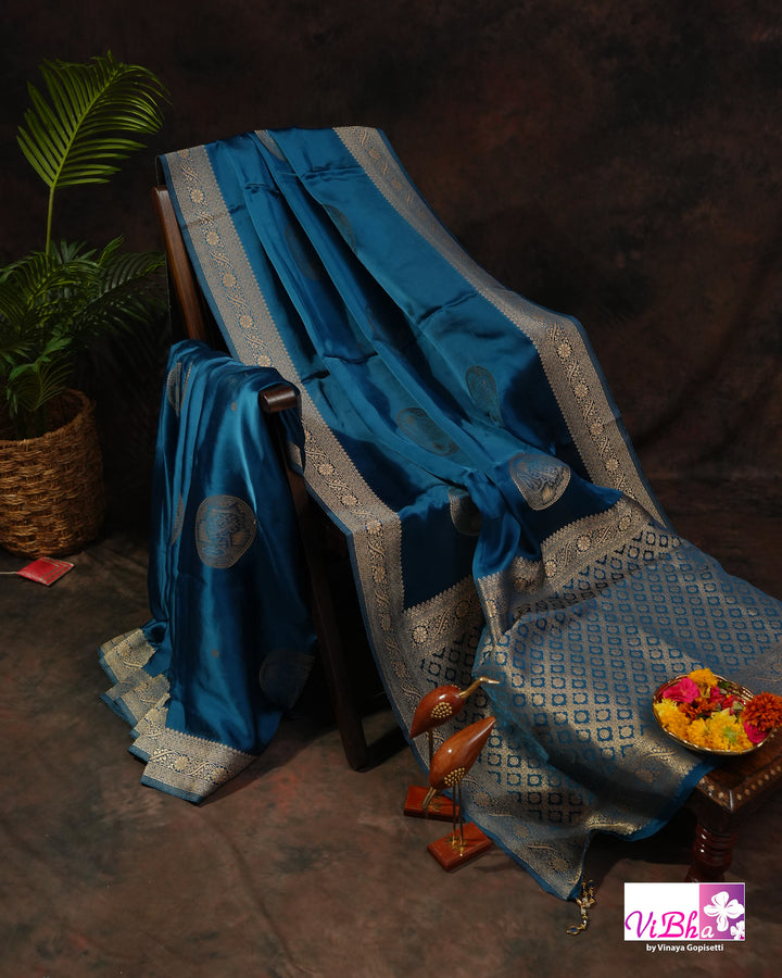 Peacock Mashru Silk