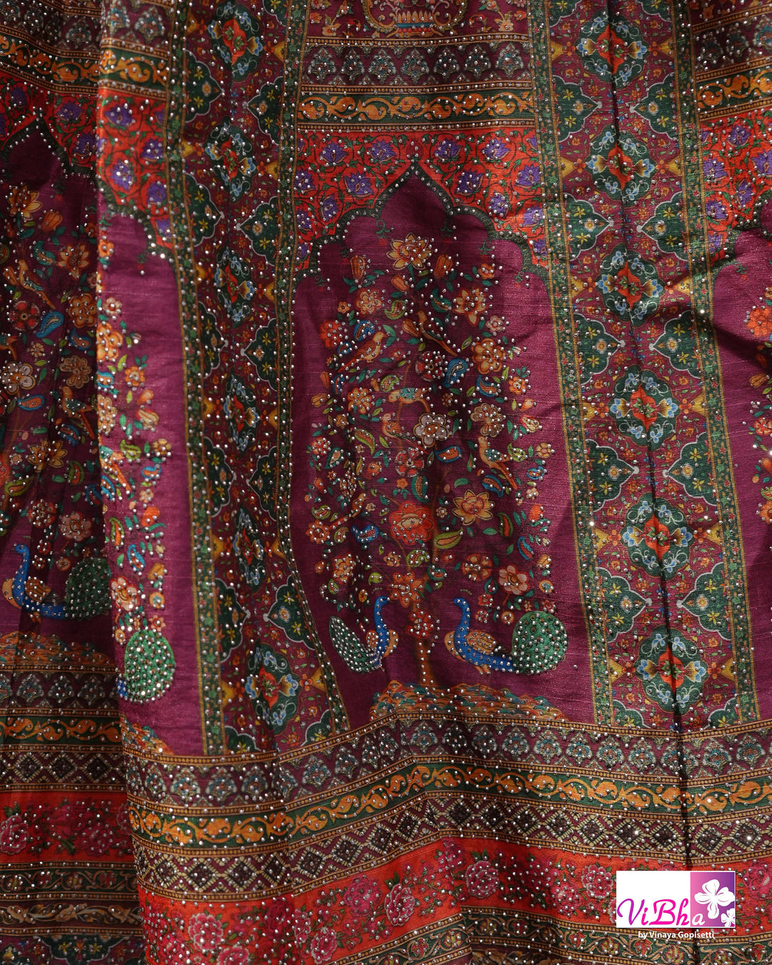 Jewel-Tone Multicolor Lehenga Set