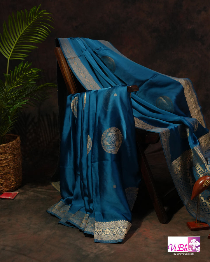 Peacock Mashru Silk
