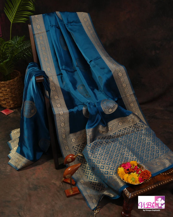 Peacock Mashru Silk