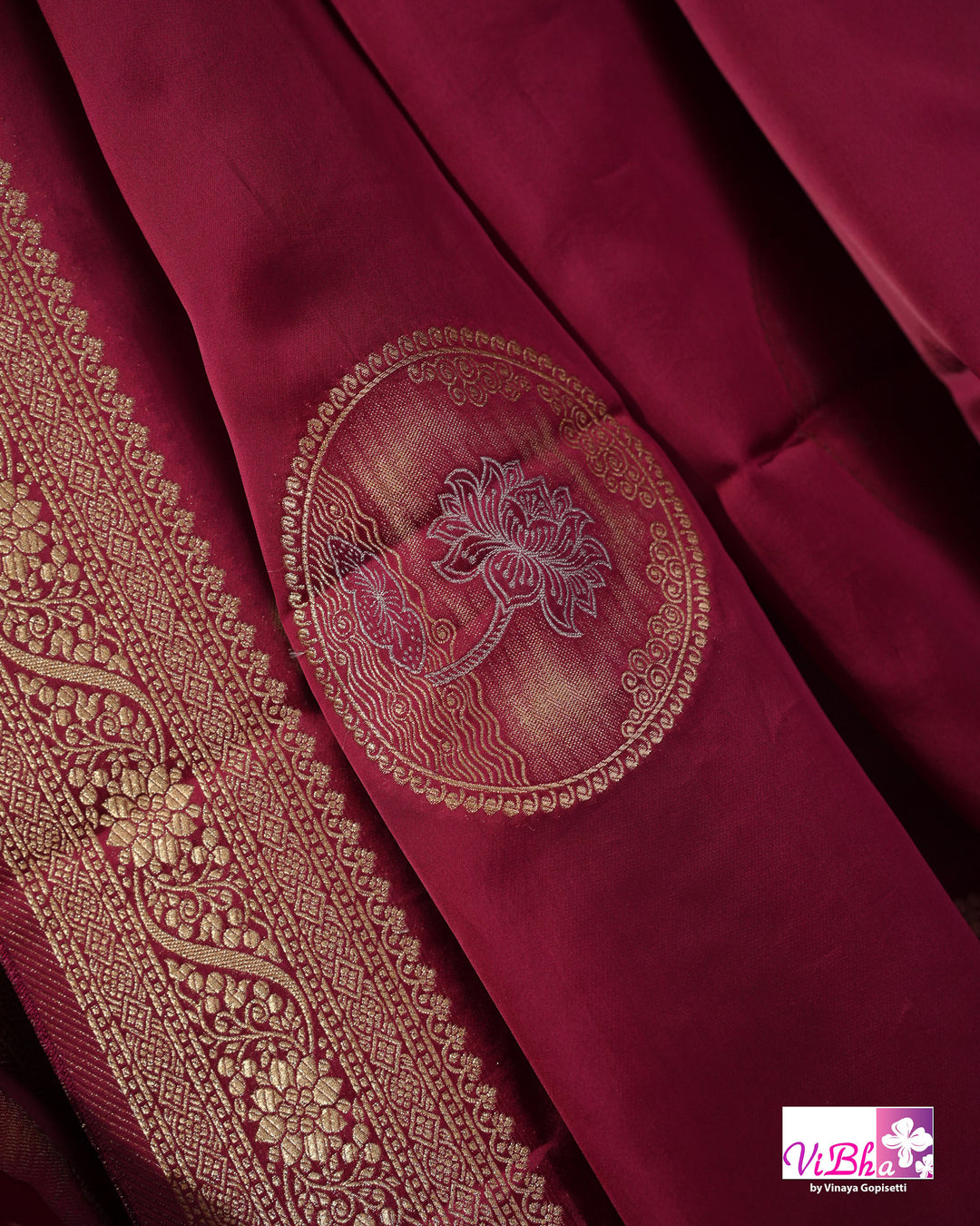 Wine Mashru silk