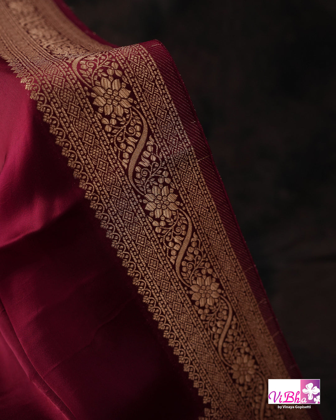 Wine Mashru silk