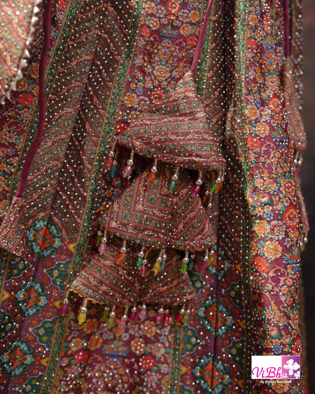 Jewel-Tone Multicolor Lehenga Set