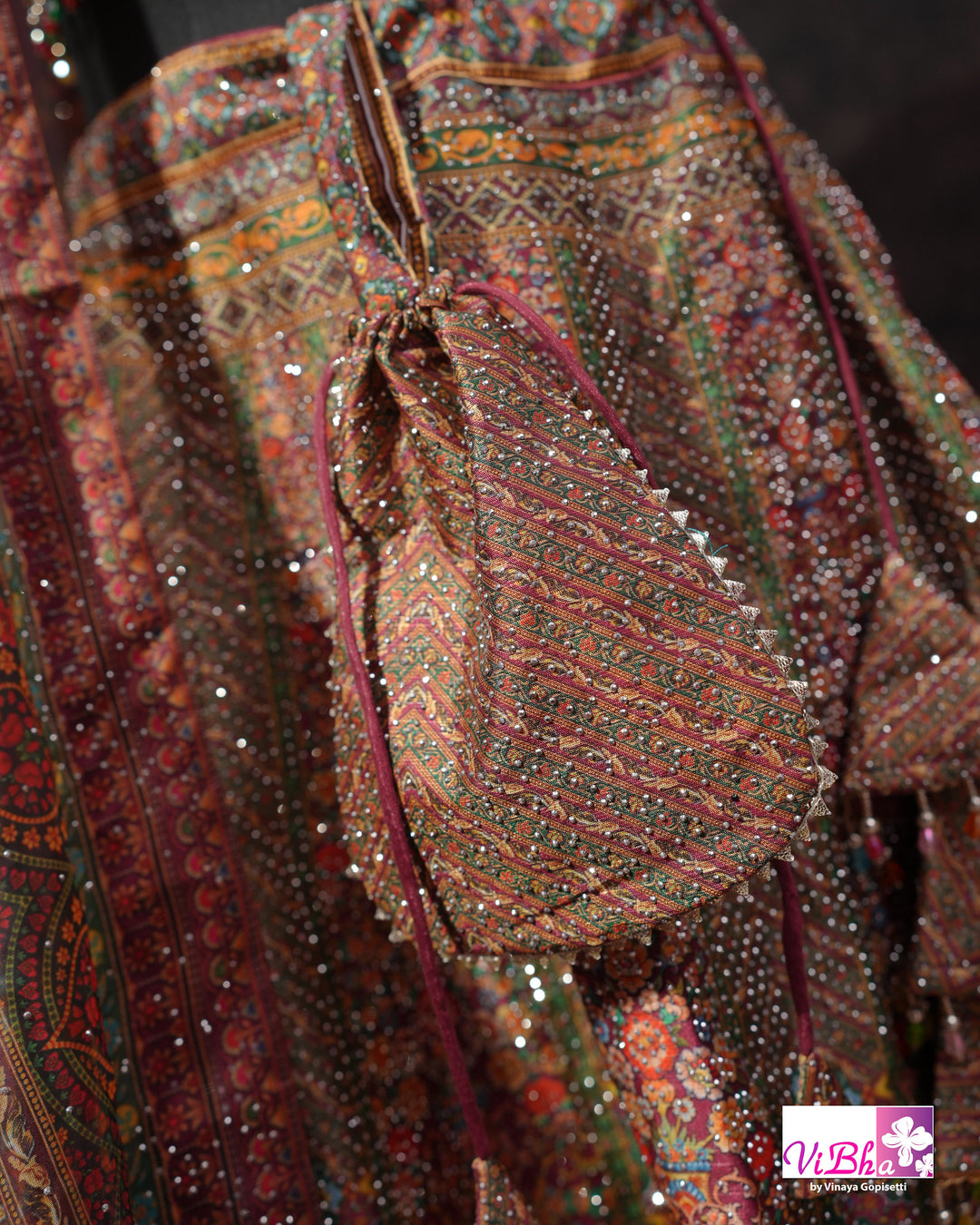 Jewel-Tone Multicolor Lehenga Set