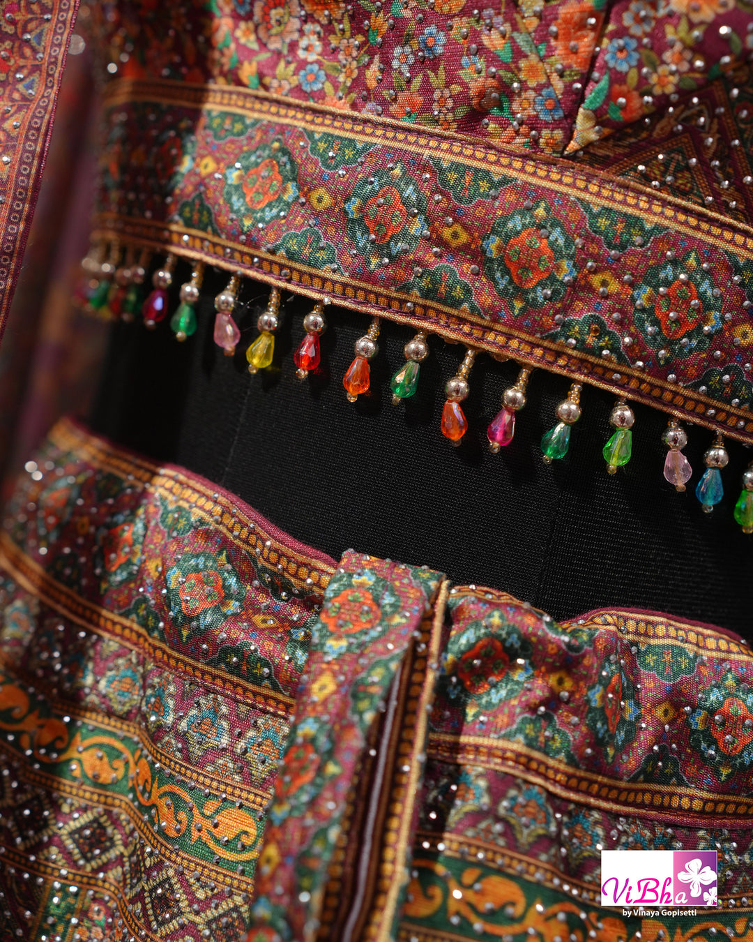 Jewel-Tone Multicolor Lehenga Set